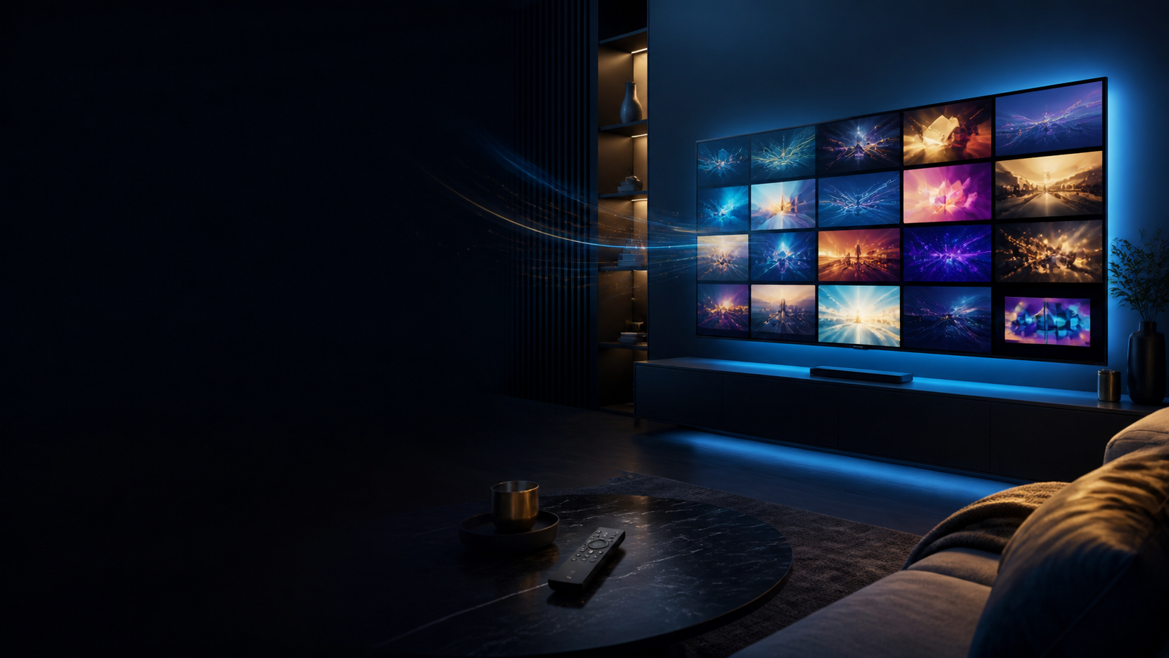 Modern home entertainment setup